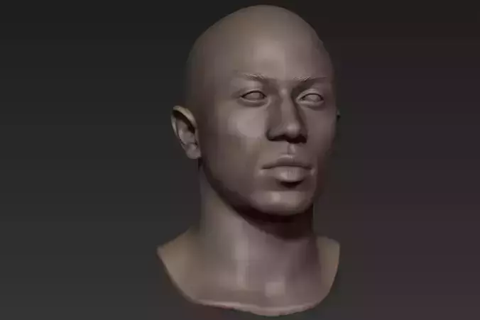 Black Man Head 7