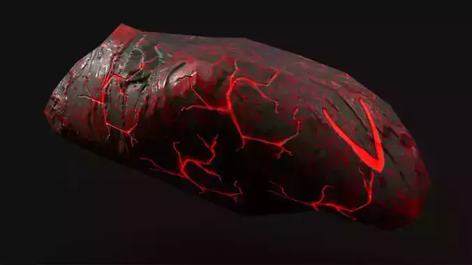 Scifi rock low poly model