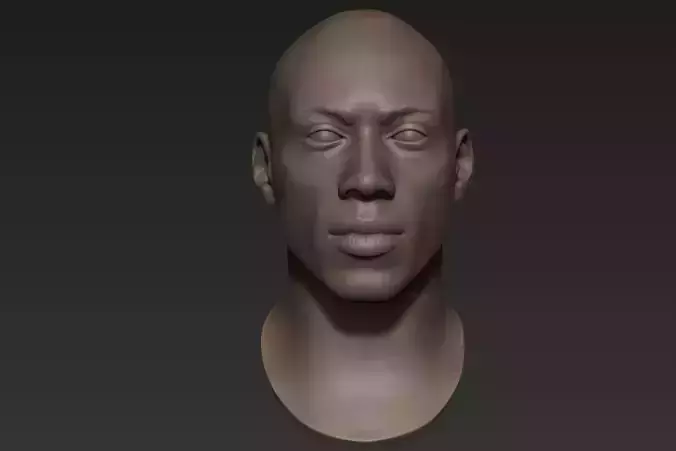 Black Man Head 8