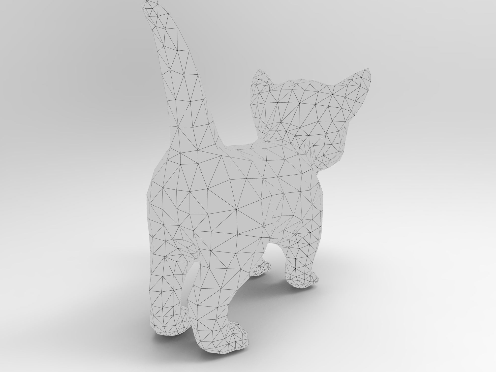 Cartoon Cute Pet Kitten Rigged  Low-poly 3D model_32