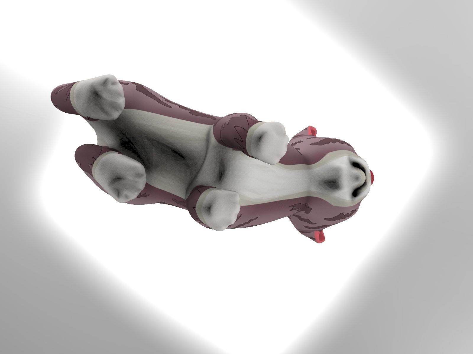 Cartoon Cute Pet Kitten Rigged  Low-poly 3D model_15