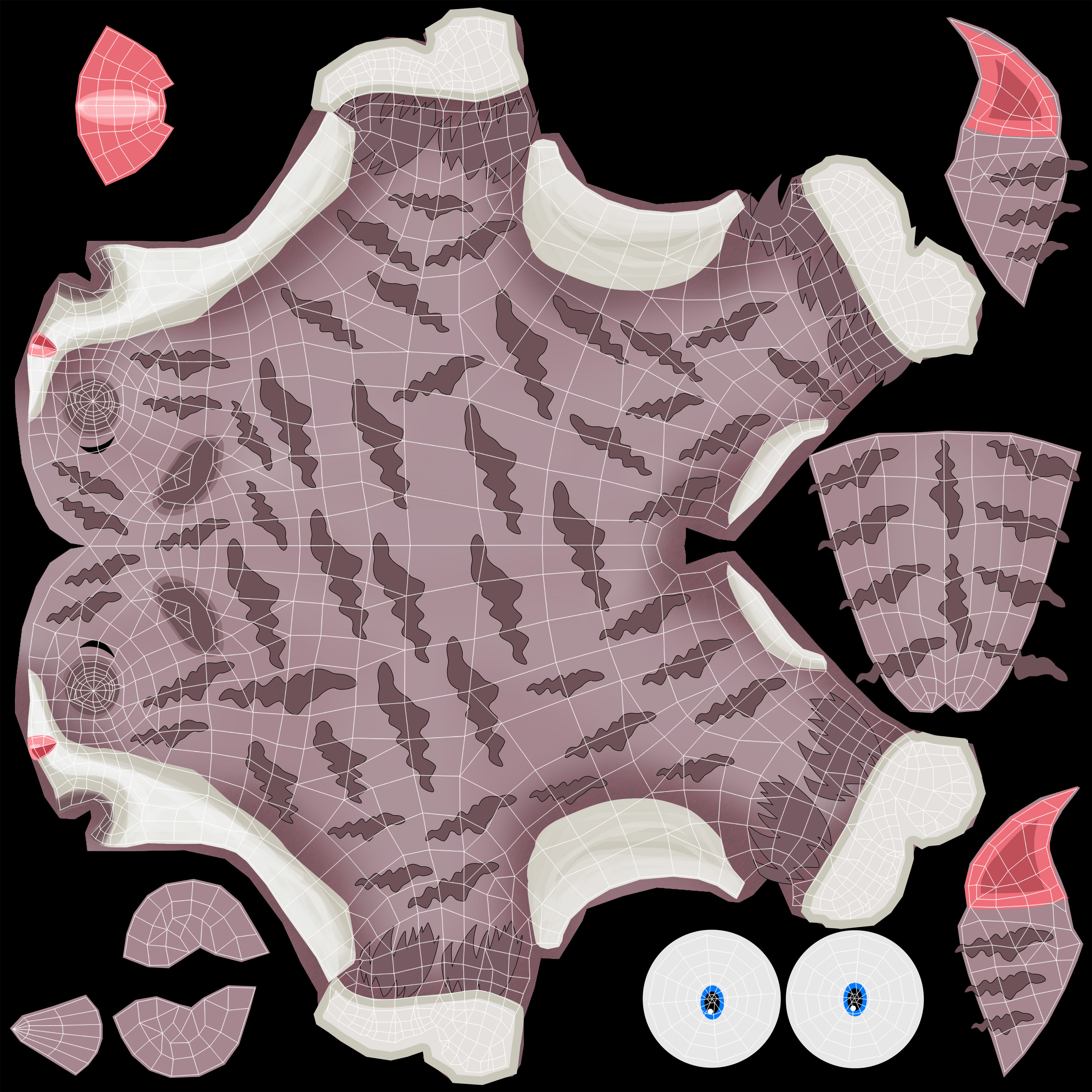 Cartoon Cute Pet Kitten Rigged  Low-poly 3D model_36