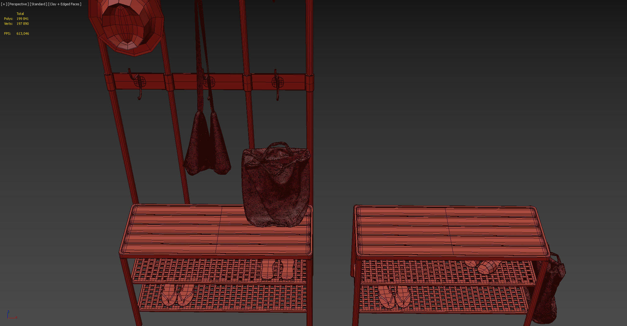 Ikea Pinnig Hanger with shoe section 3D model_6