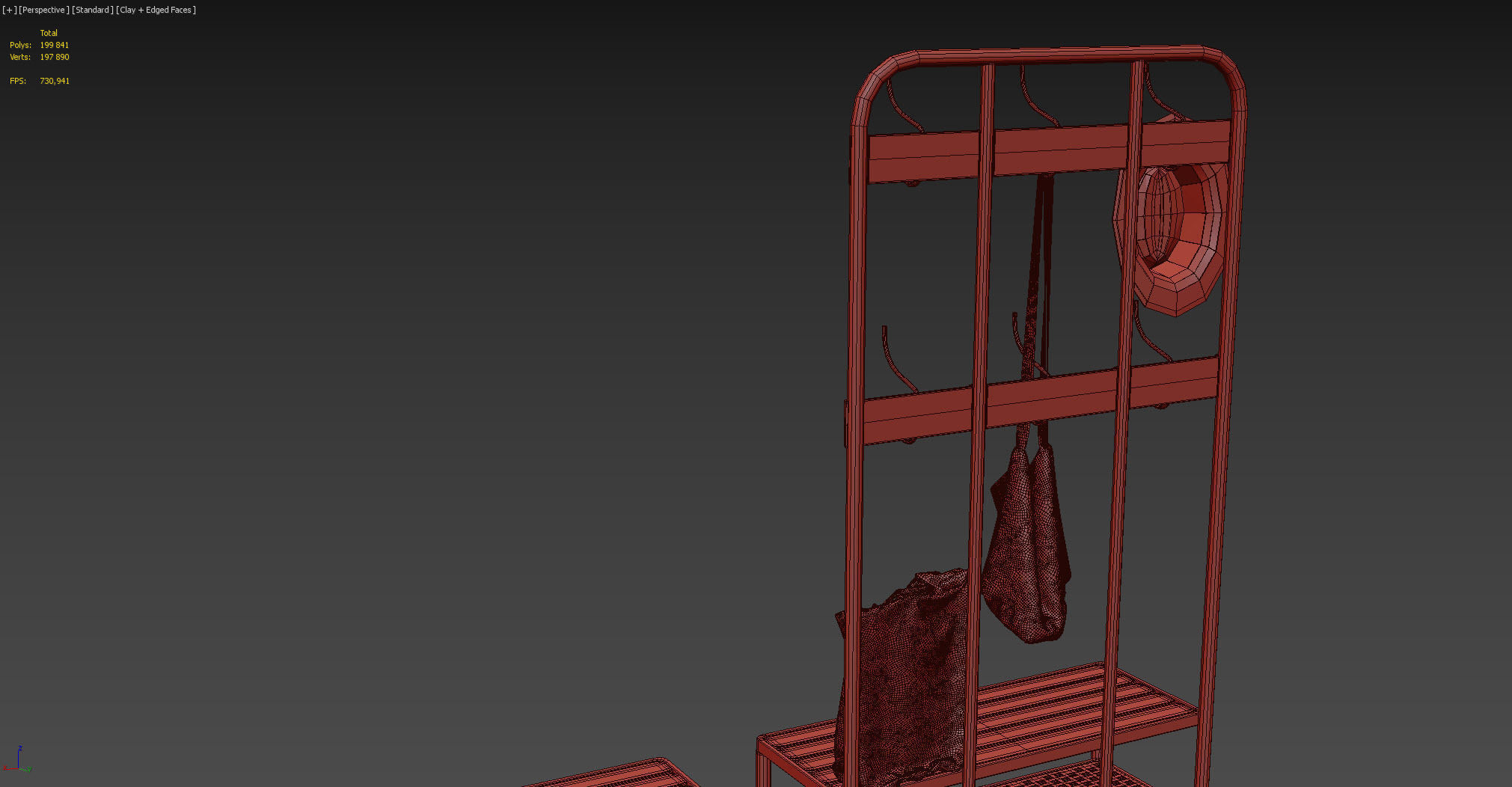 Ikea Pinnig Hanger with shoe section 3D model_7