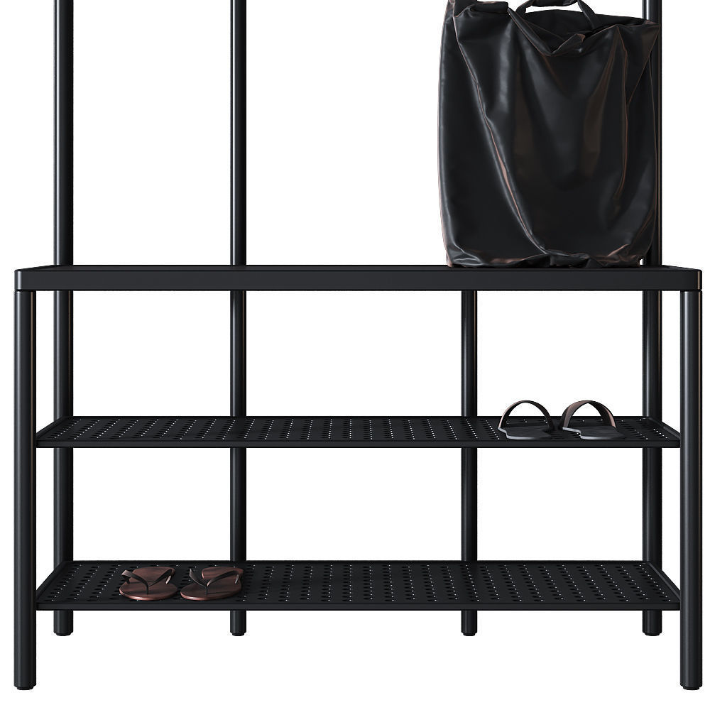 Ikea Pinnig Hanger with shoe section 3D model_1