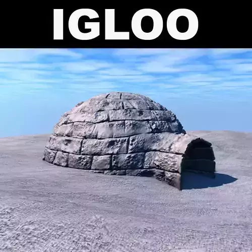 Low poly igloo Low-poly 3D model
