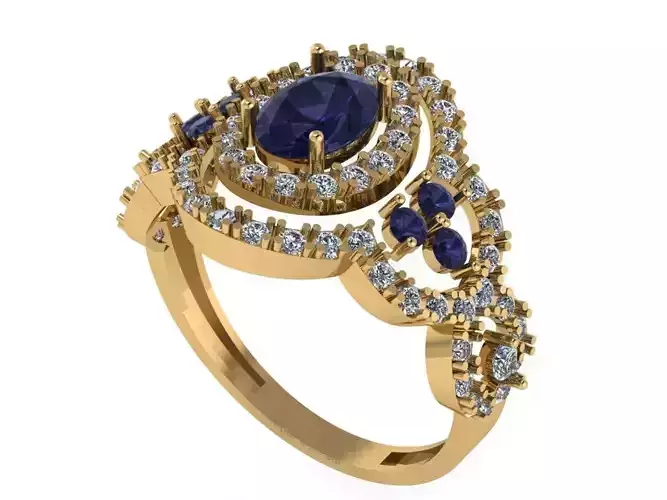 Oval Stone Solitaire Ring