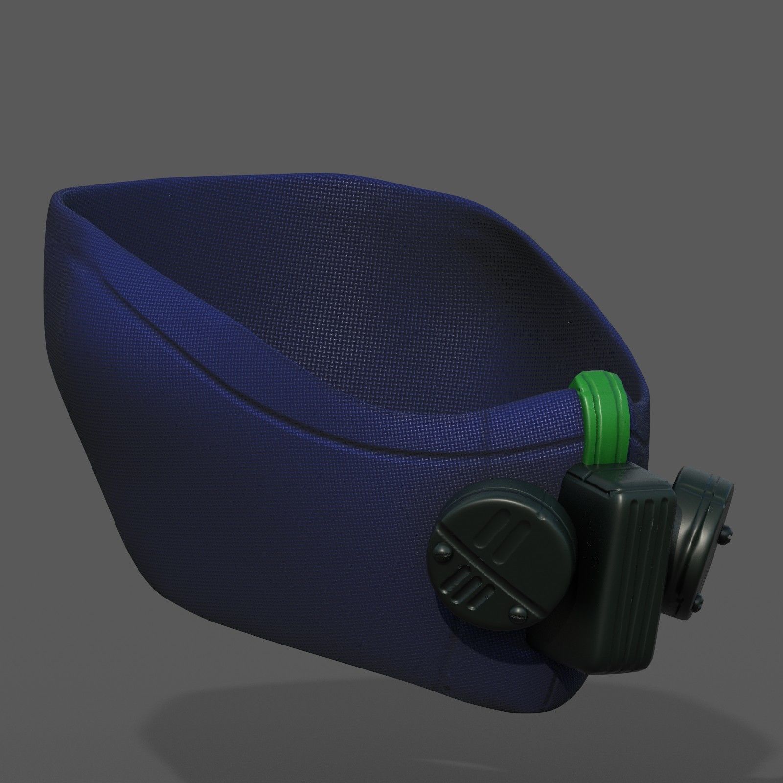 Gas mask respirator scifi futuristic 3d model Low-poly 3D model_2