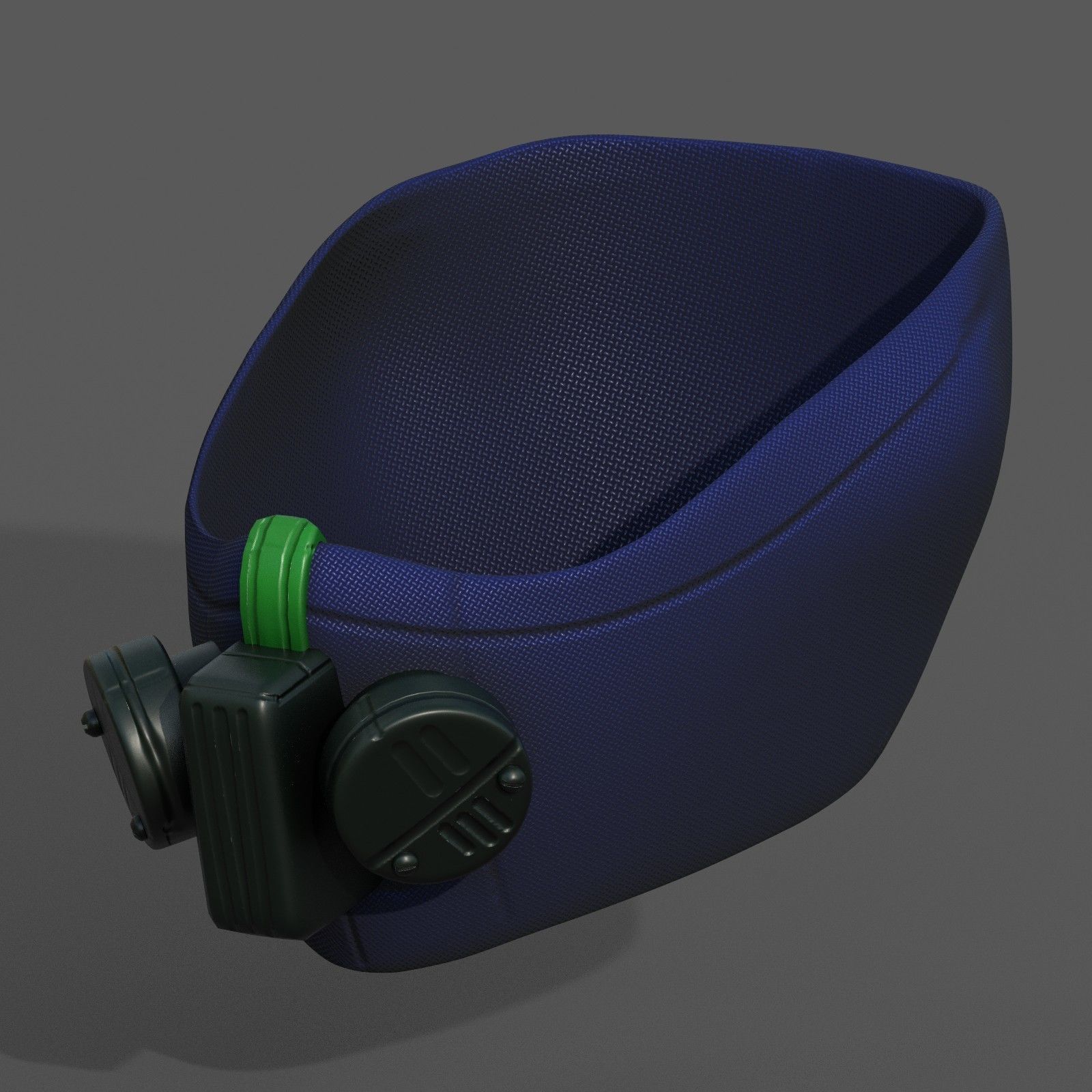 Gas mask respirator scifi futuristic 3d model Low-poly 3D model_5