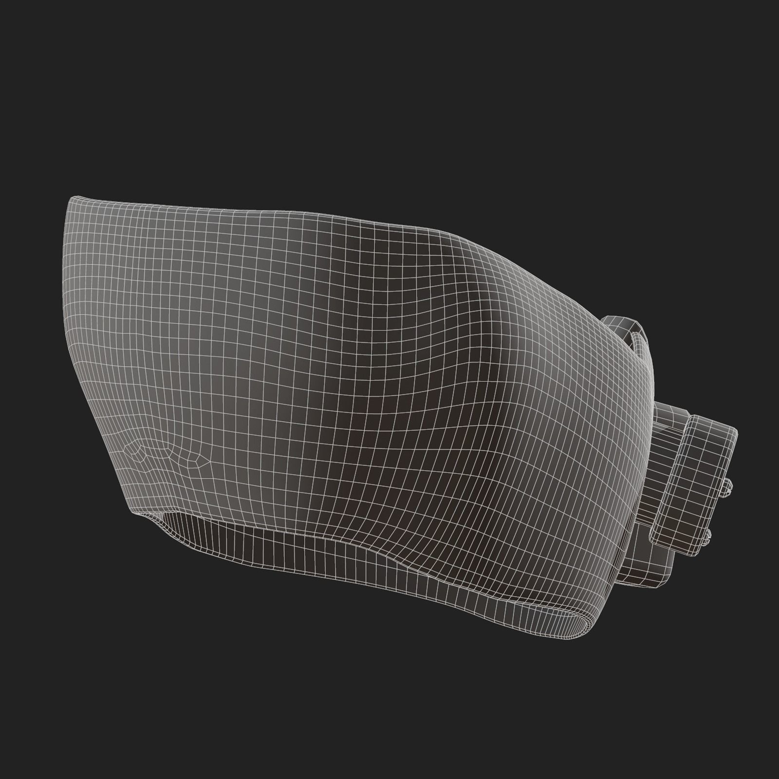 Gas mask respirator scifi futuristic 3d model Low-poly 3D model_11