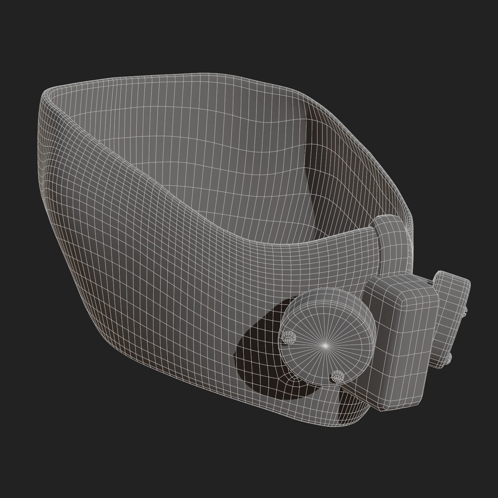 Gas mask respirator scifi futuristic 3d model Low-poly 3D model_10