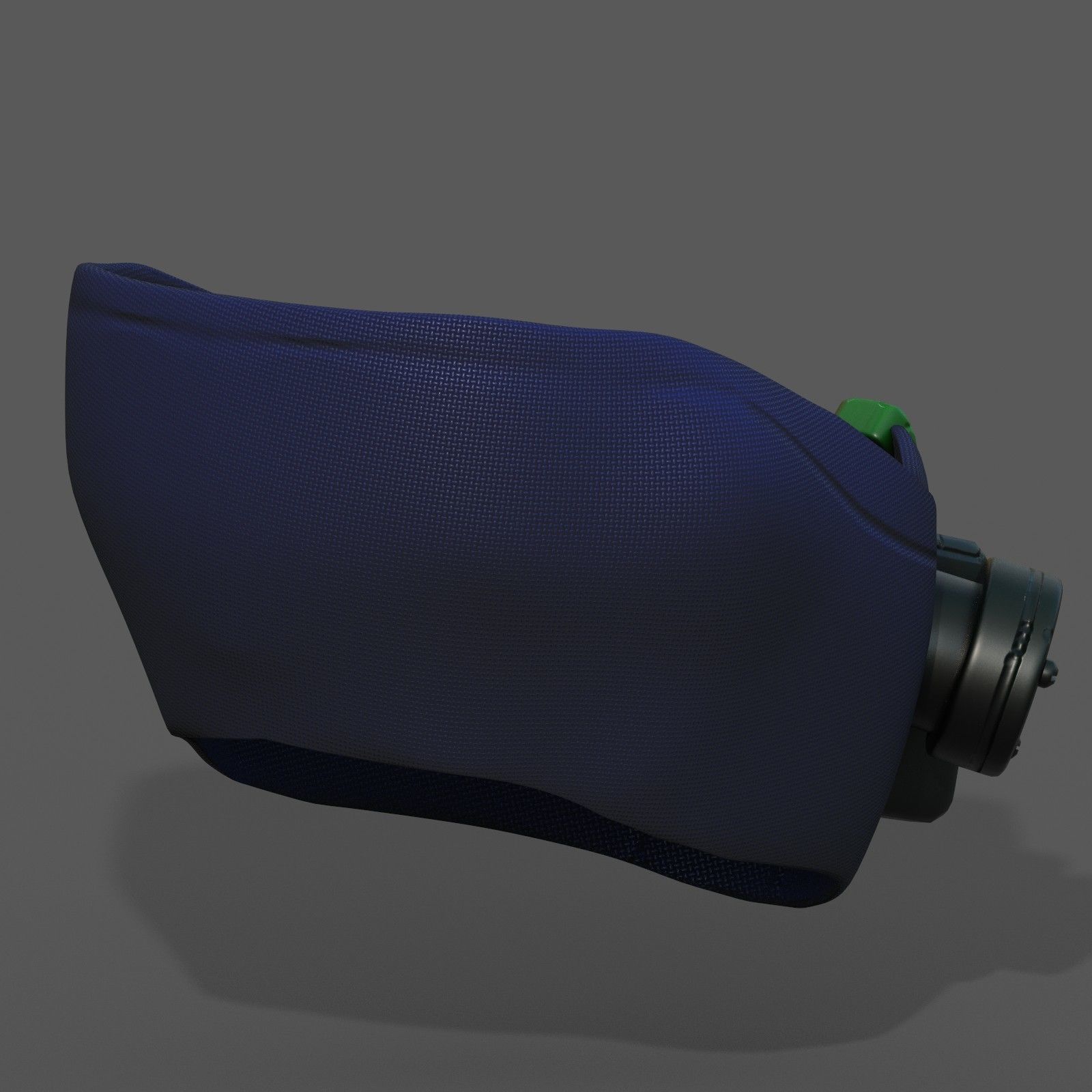 Gas mask respirator scifi futuristic 3d model Low-poly 3D model_1