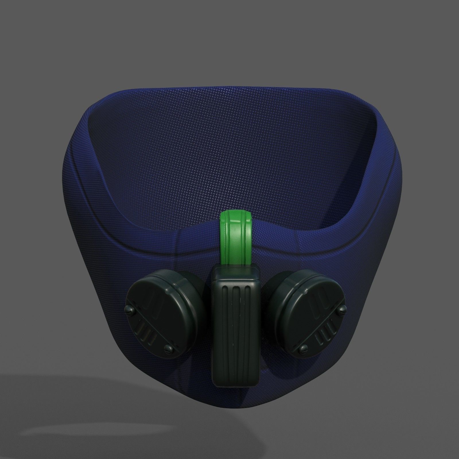 Gas mask respirator scifi futuristic 3d model Low-poly 3D model_6