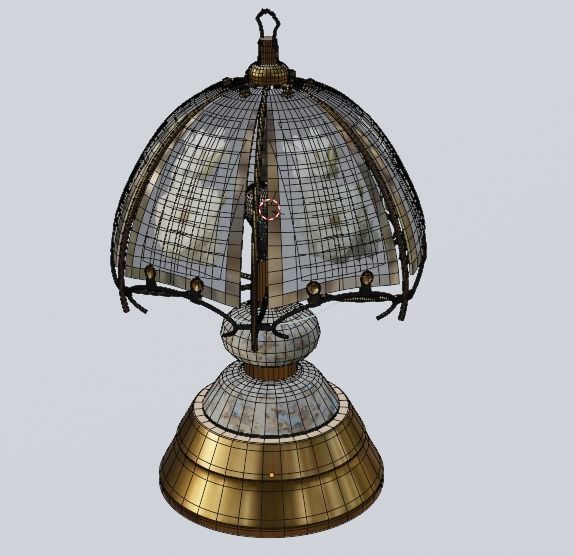 BedSide Lamps Low-poly 3D model_3