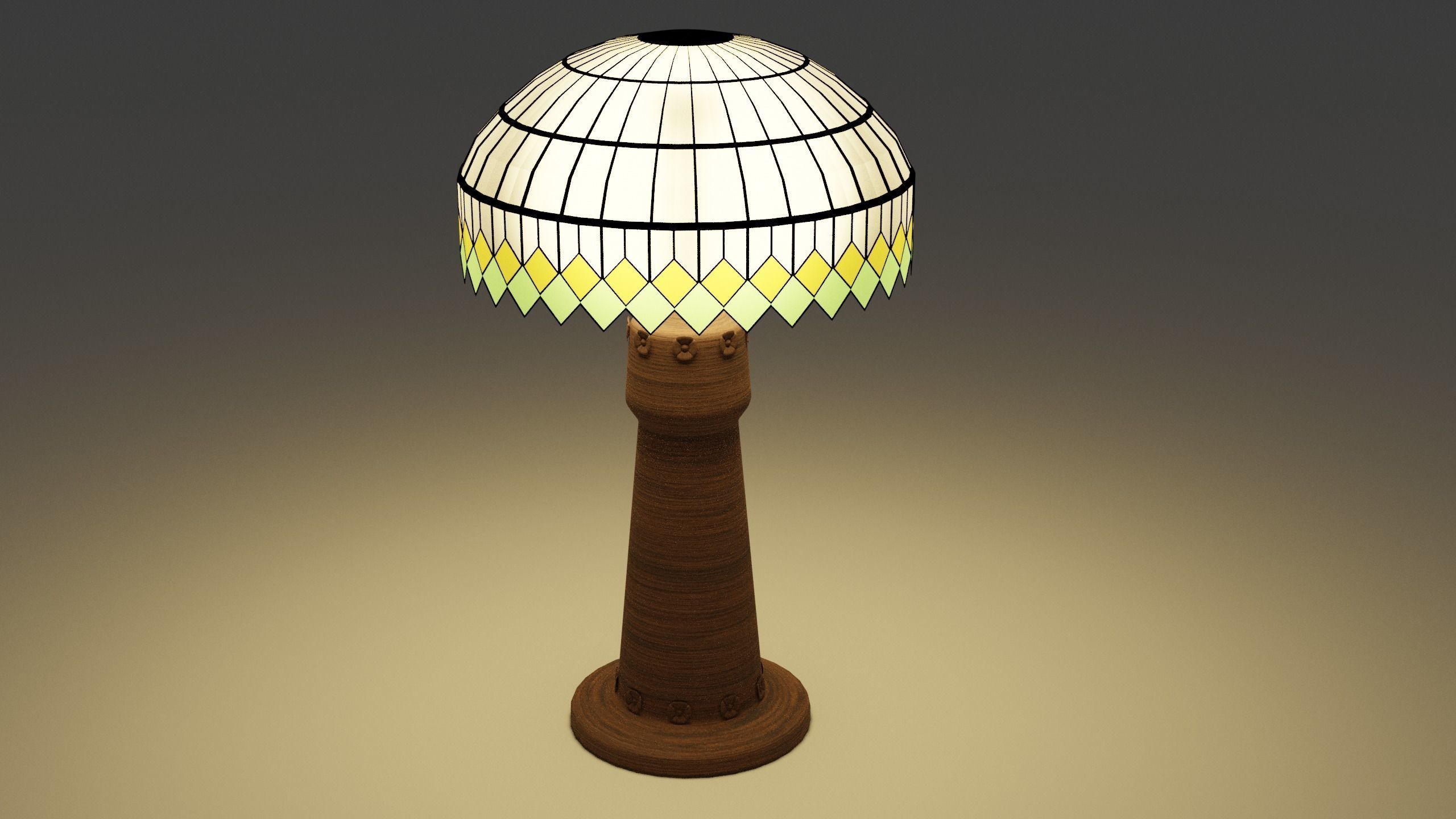 BedSide Lamps Low-poly 3D model_11