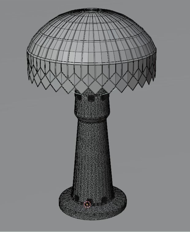 BedSide Lamps Low-poly 3D model_8