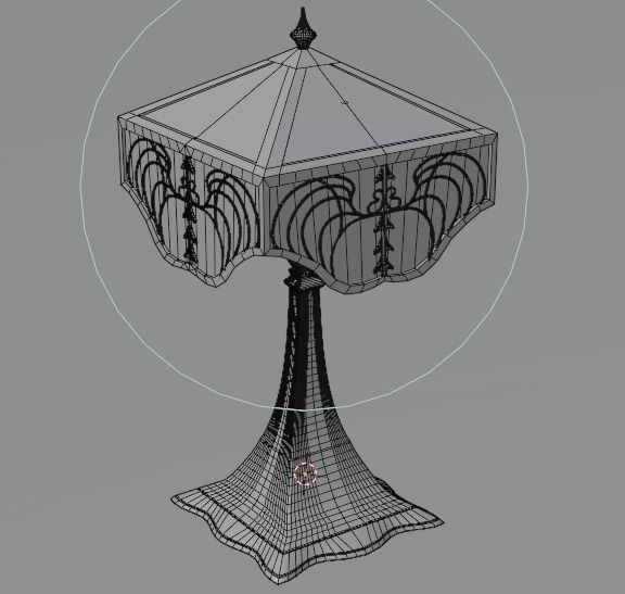 BedSide Lamps Low-poly 3D model_6