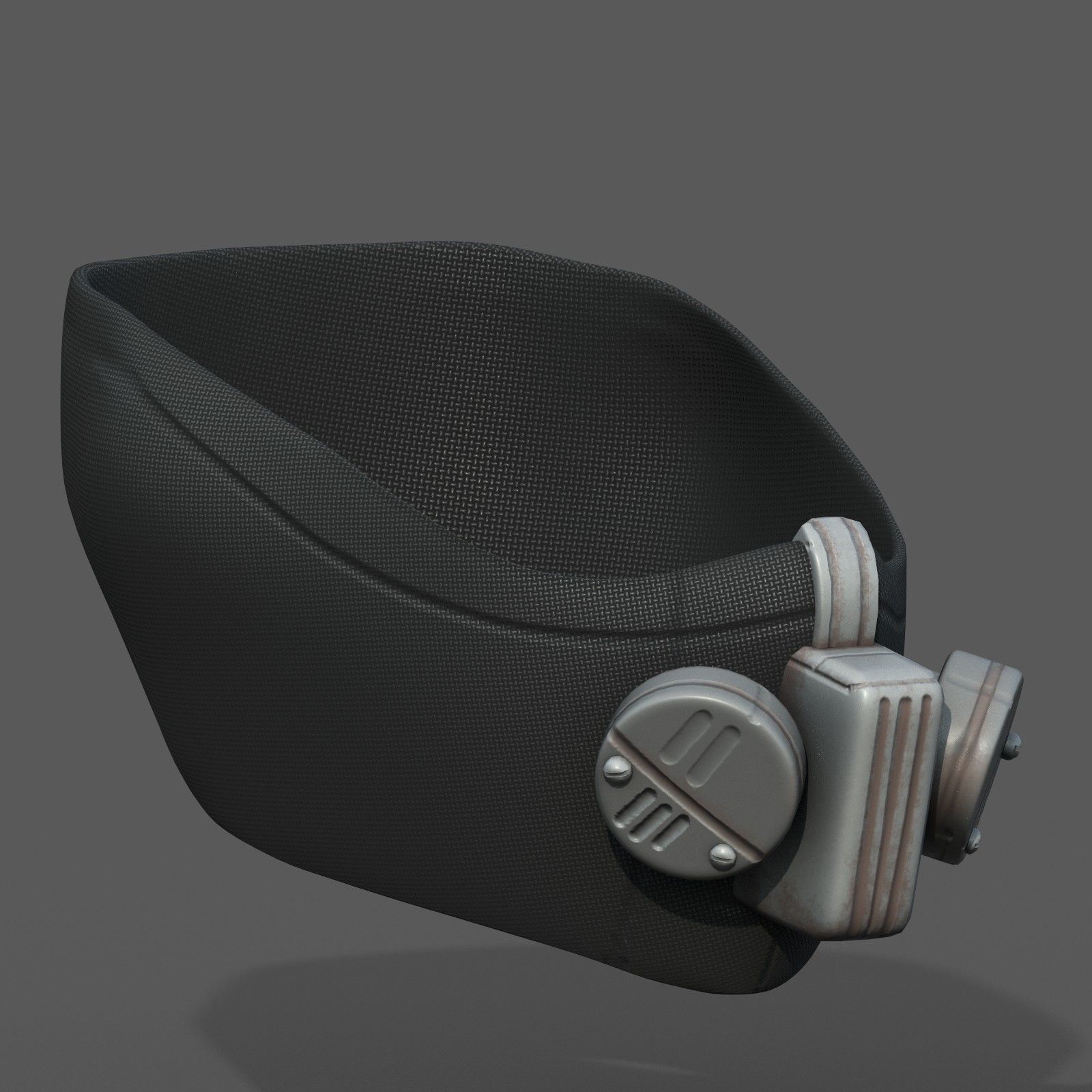 Gas mask respirator scifi futuristic PBR Low-poly 3D model_9