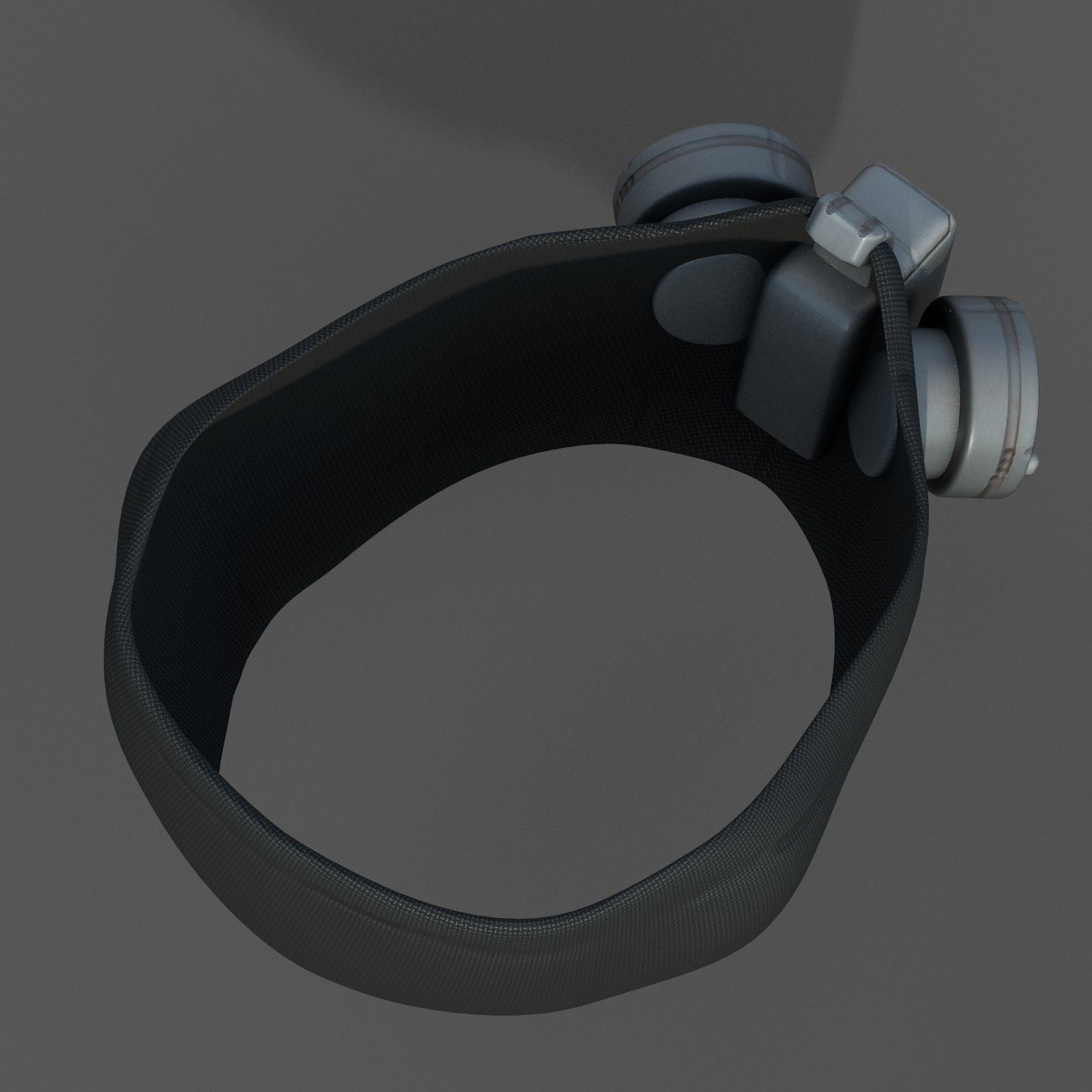 Gas mask respirator scifi futuristic PBR Low-poly 3D model_7