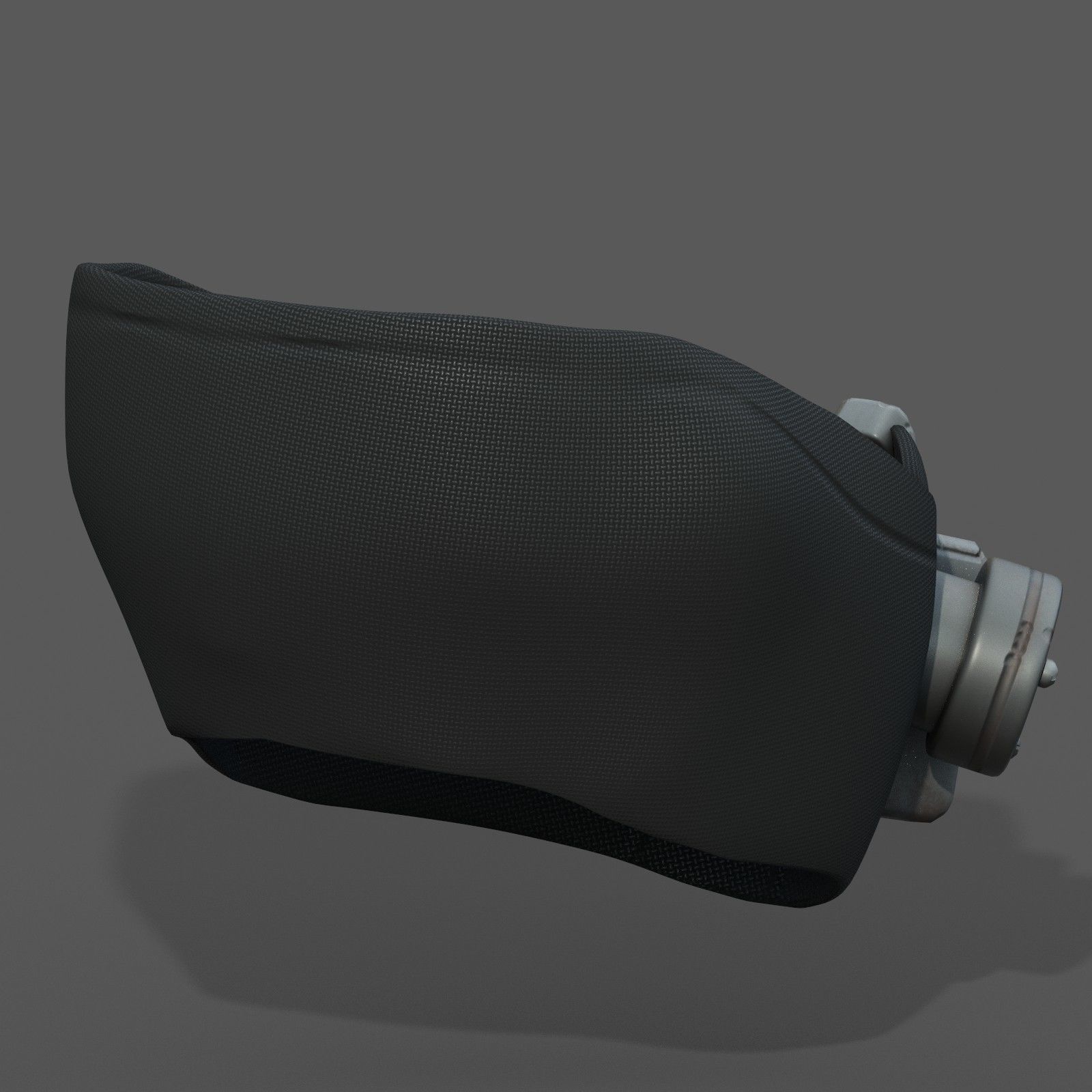 Gas mask respirator scifi futuristic PBR Low-poly 3D model_1