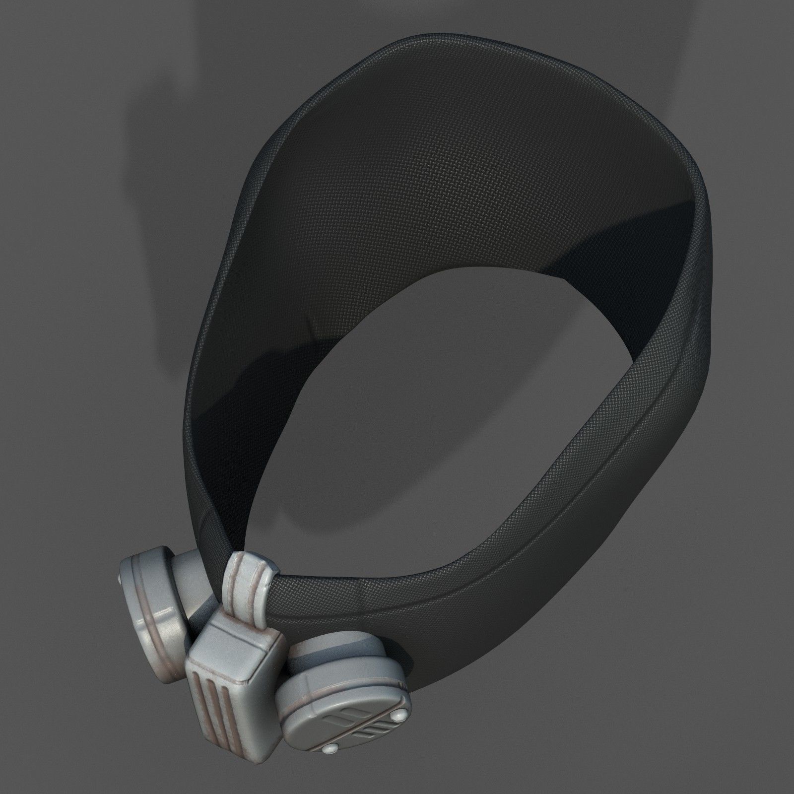 Gas mask respirator scifi futuristic PBR Low-poly 3D model_3