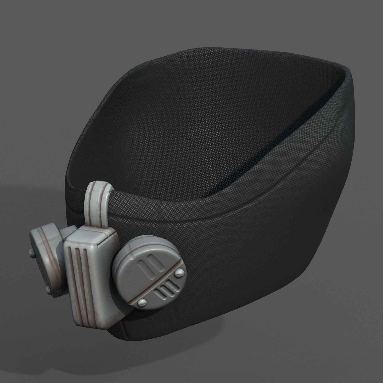 Gas mask respirator scifi futuristic PBR Low-poly 3D model_5