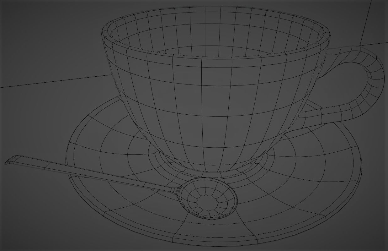 Donut and Coffee Cup with Animation and Textures Free 3D model_2