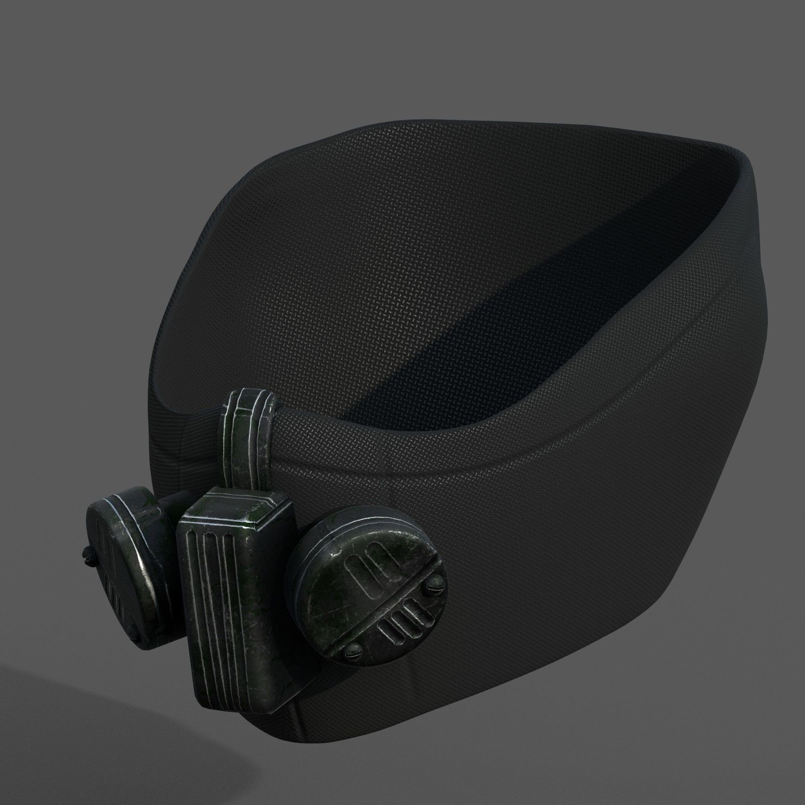 Gas mask PBR textures low poly futuristic Low-poly 3D model_3