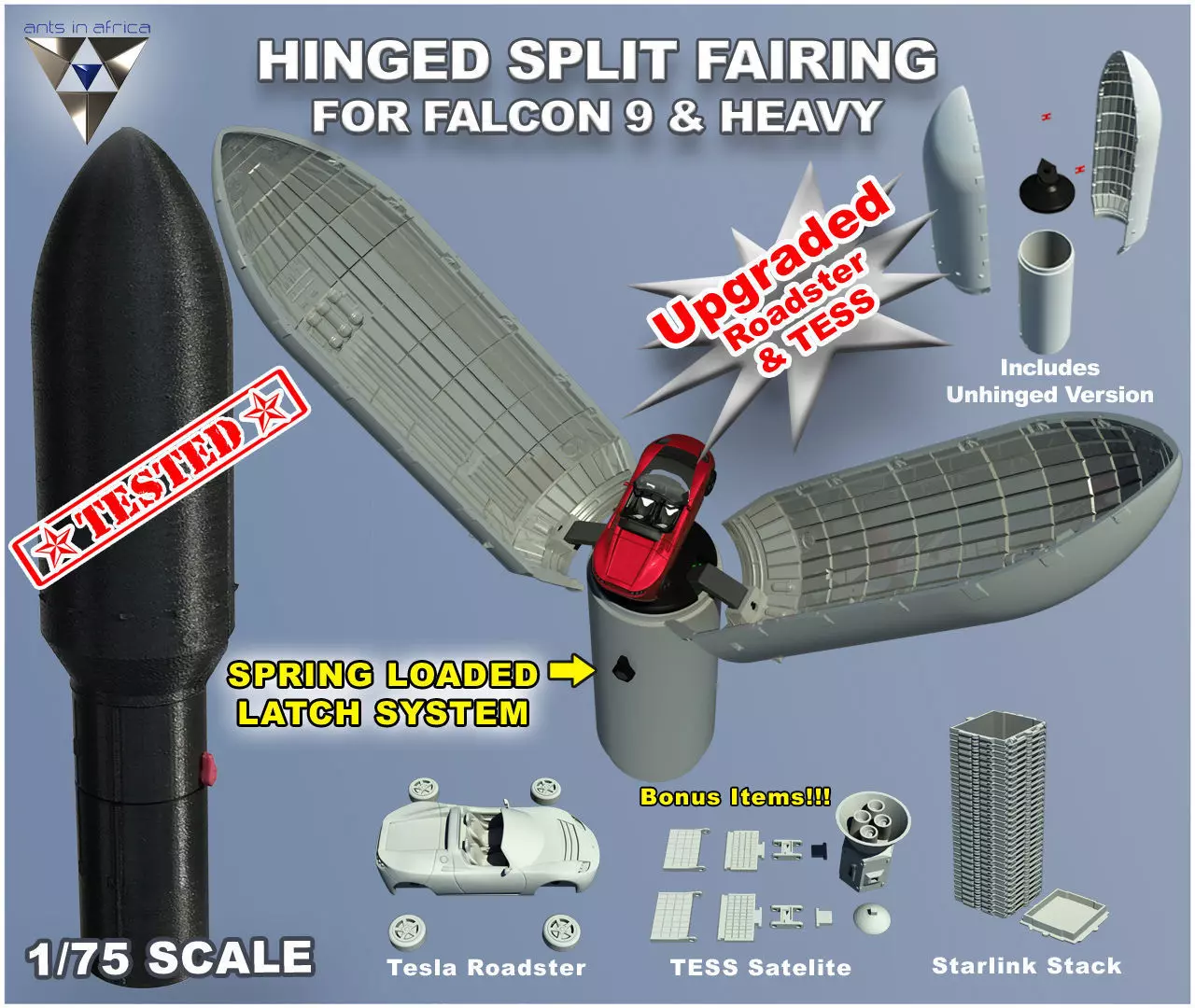 Falcon Fairing Upgrade 3D print model_0
