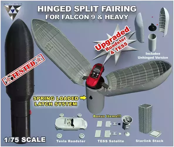 Falcon Fairing Upgrade 3D print model