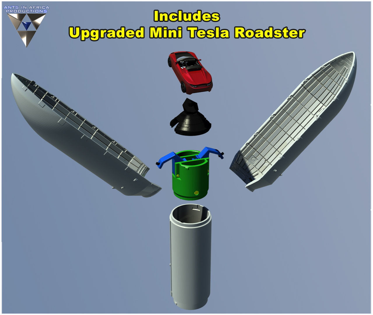 Falcon Fairing Upgrade 3D print model_1