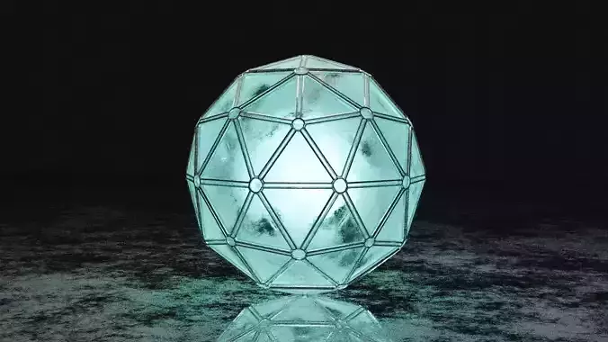 THE ORB geometric glass lamp