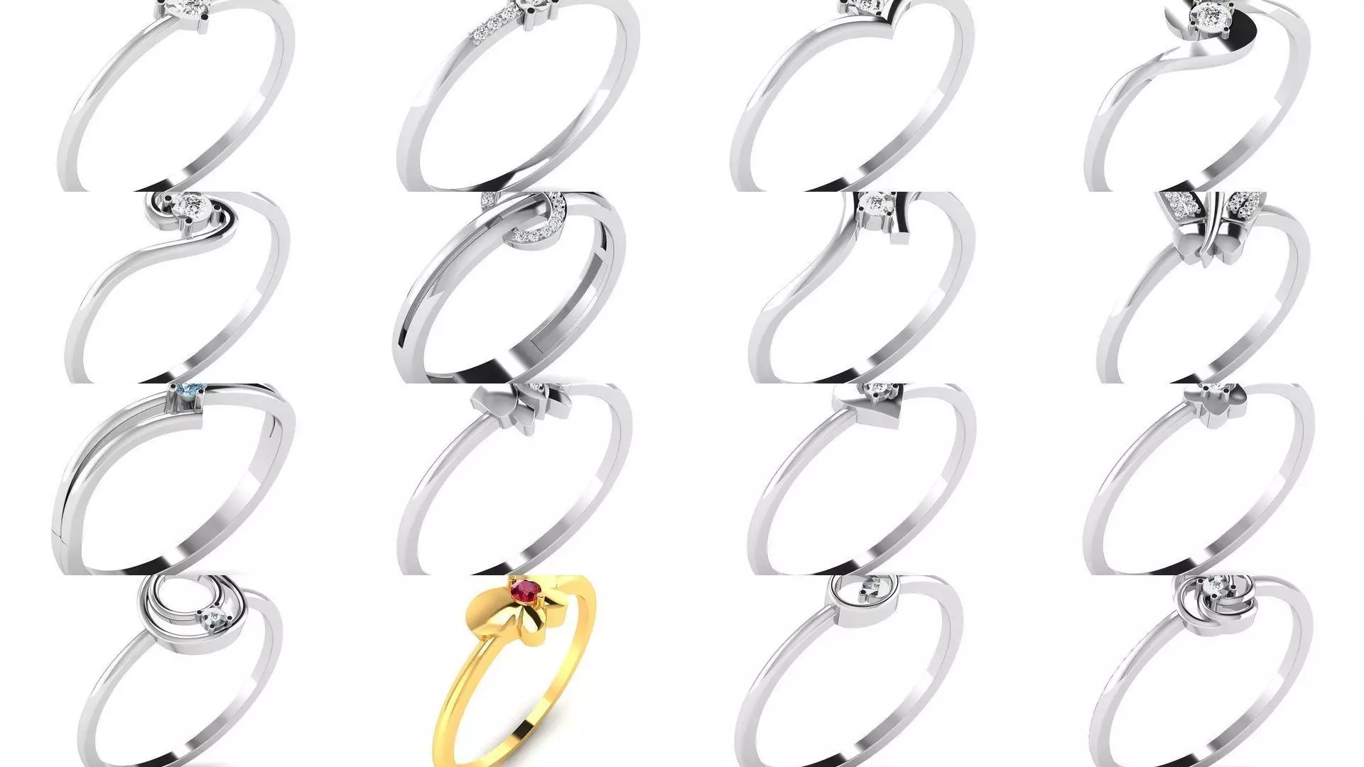 355 Light wt rings  3D Model Collection_0