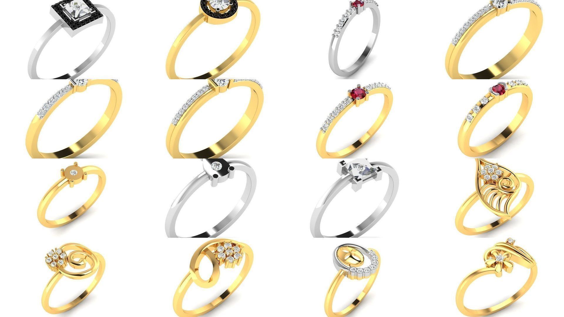 355 Light wt rings  3D Model Collection_6