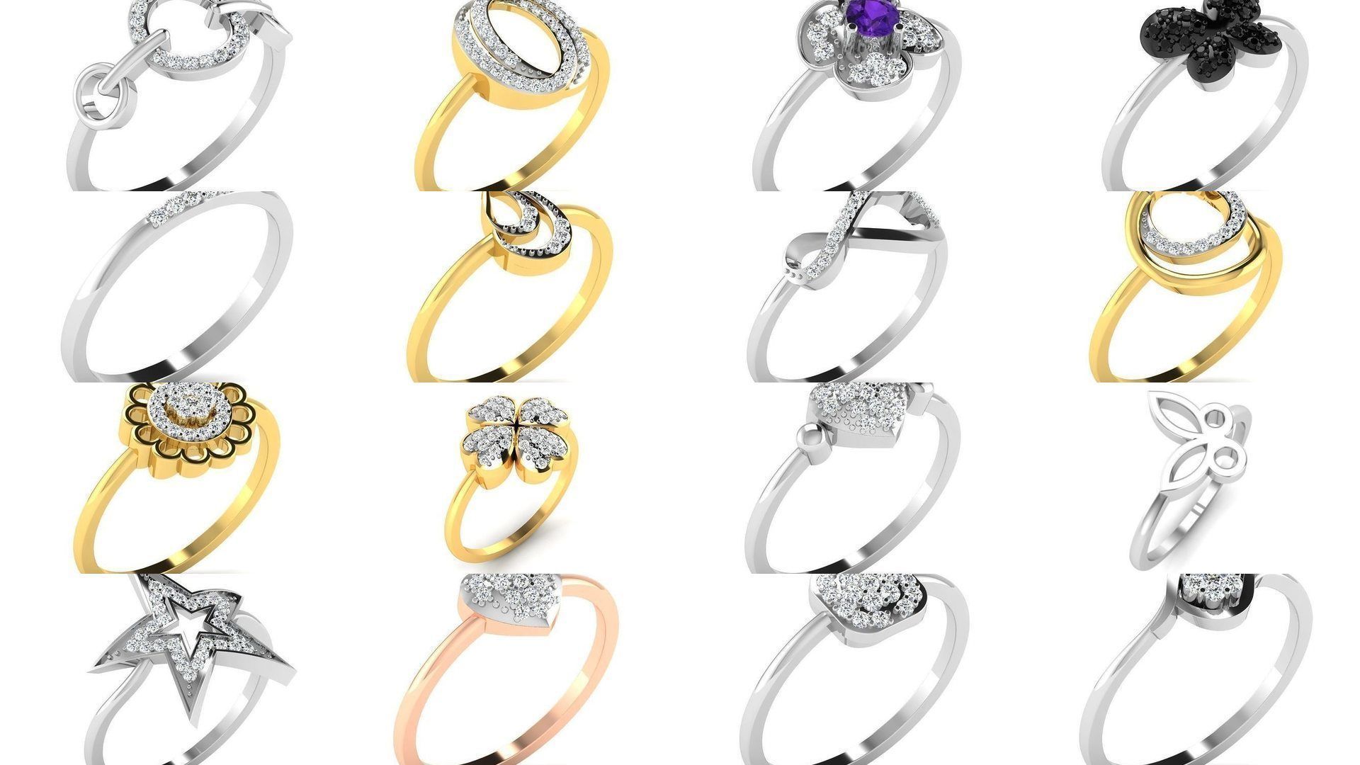 355 Light wt rings  3D Model Collection_11