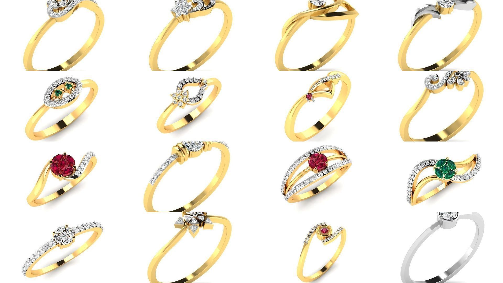 355 Light wt rings  3D Model Collection_9