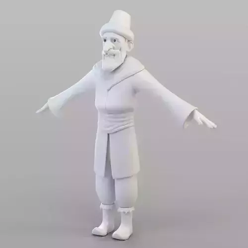 Cartoon Ottoman Old Man 3D model