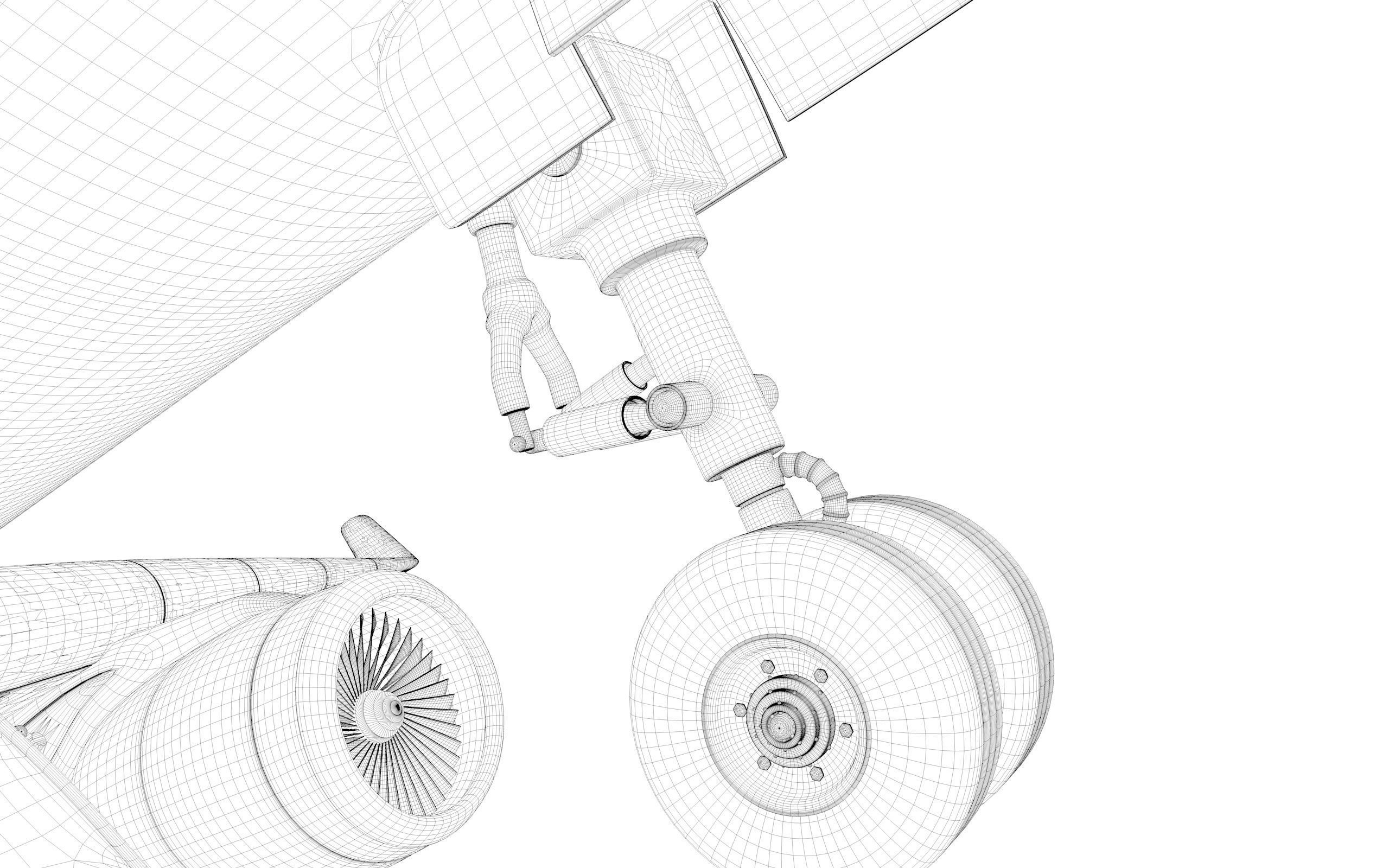 Airbus A320 200 3D model UV Egypt 3D model_8