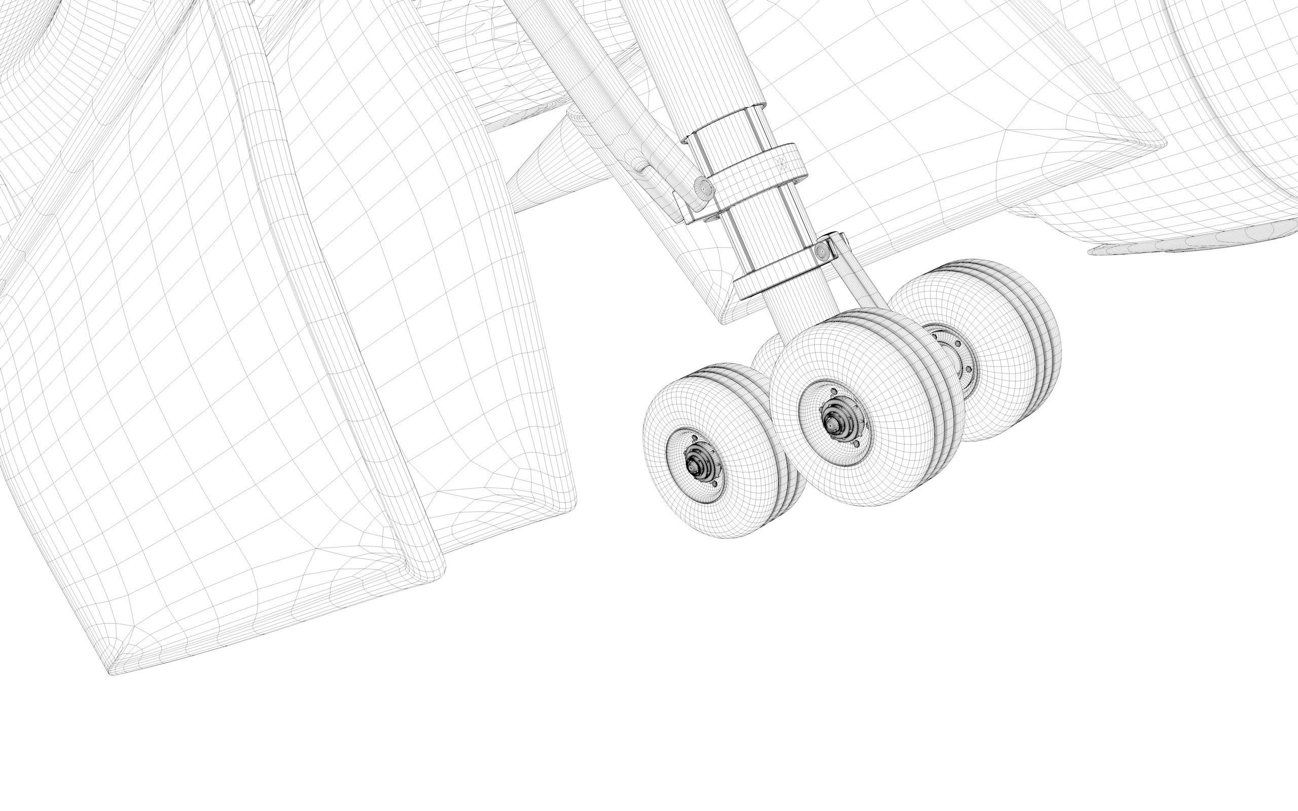 Airbus A320 200 3D model UV Egypt 3D model_7
