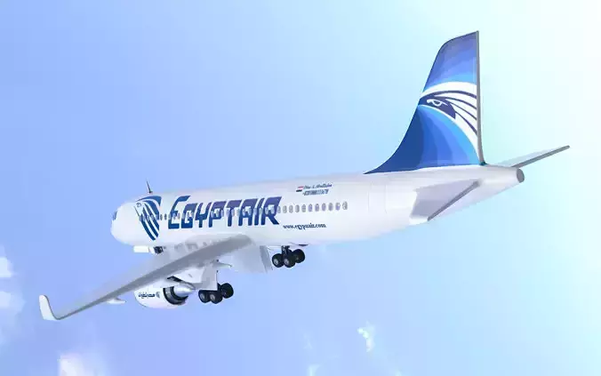Airbus A320 200 3D model UV Egypt