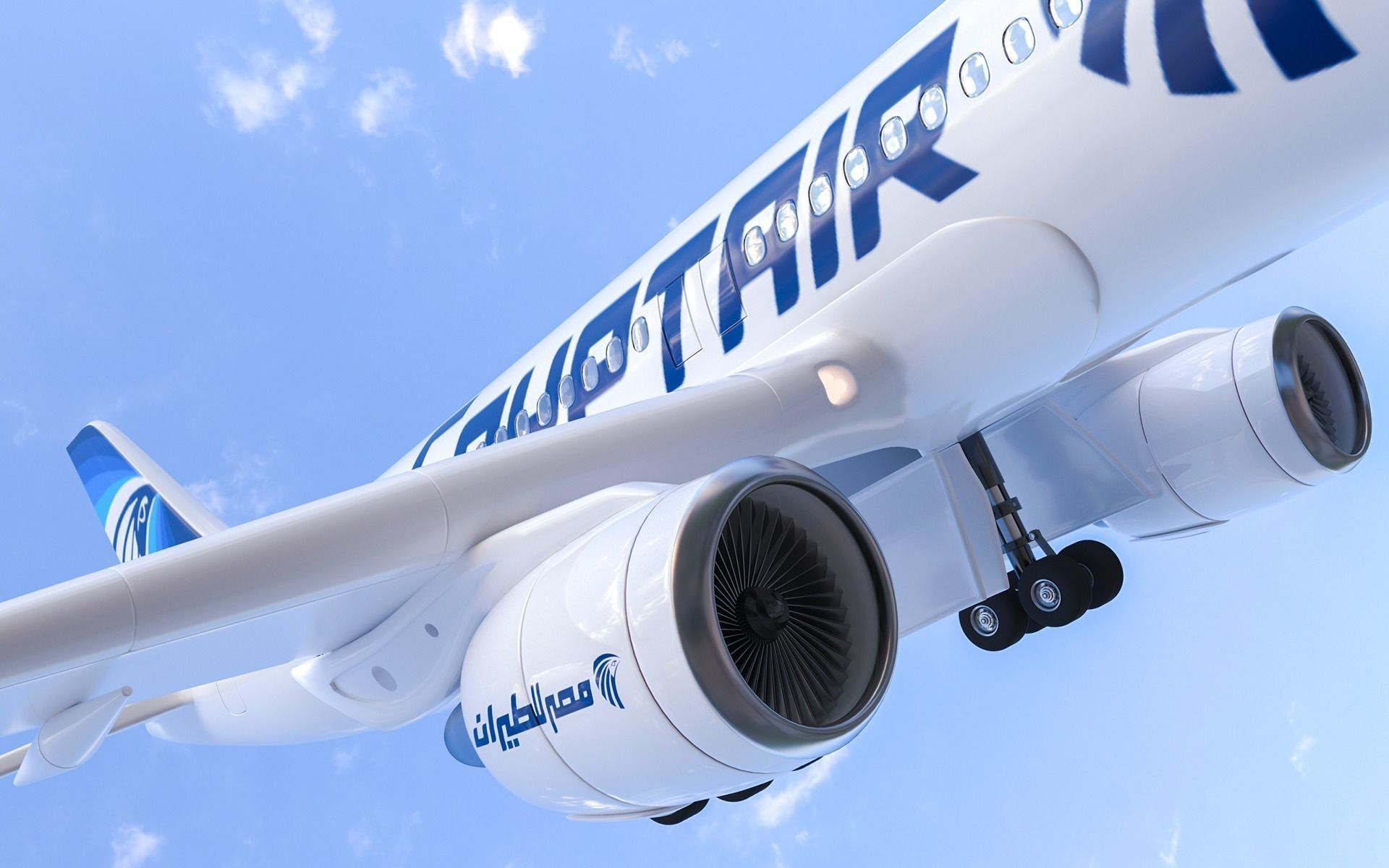 Airbus A320 200 3D model UV Egypt 3D model_1