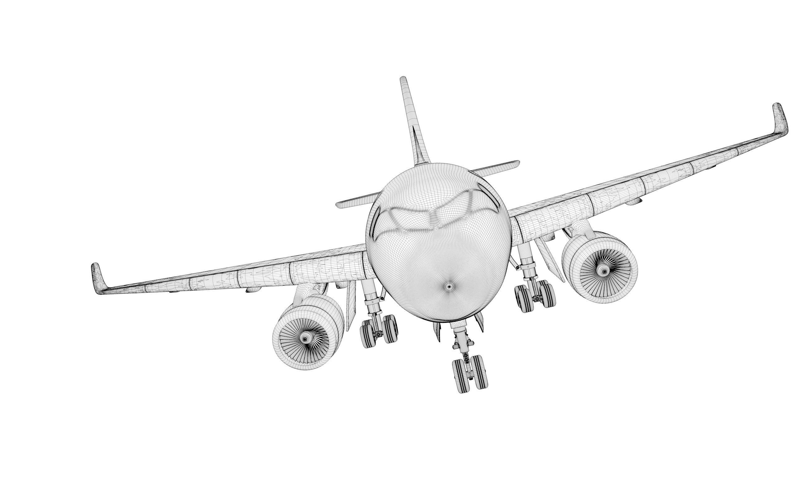 Airbus A320 200 3D model UV Egypt 3D model_9