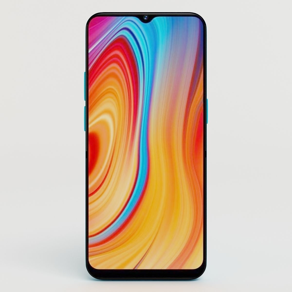 Realme c3 blue 3D model_5
