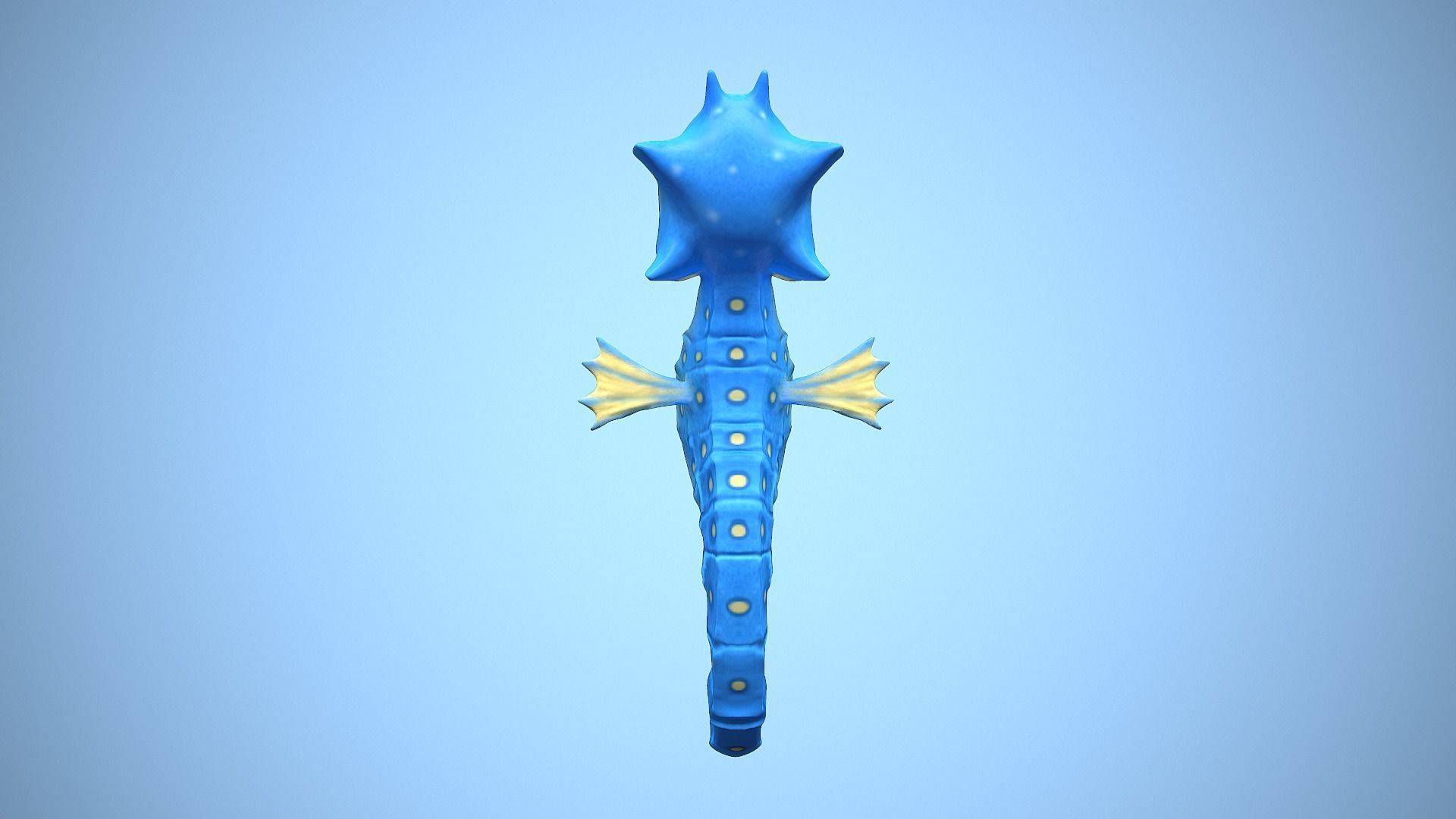 cartoon sea horse Low-poly 3D model_6