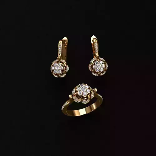 Ring and Earrings  3D print model