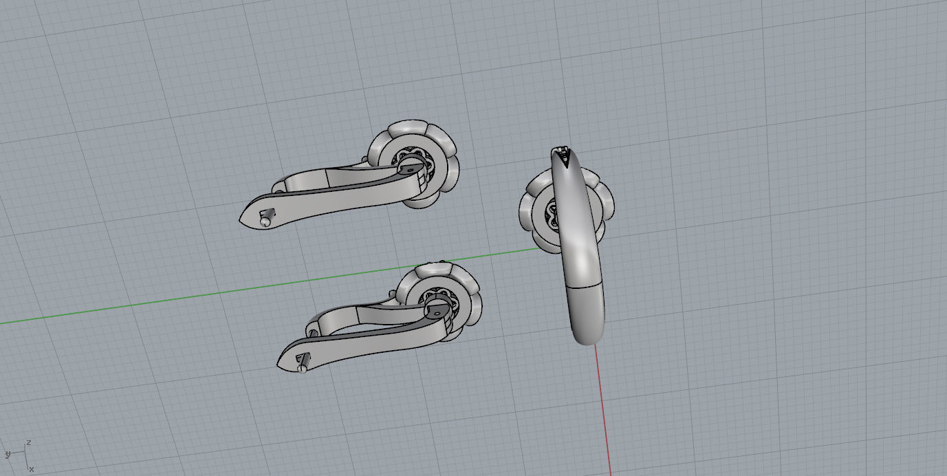 Ring and Earrings  3D print model_12