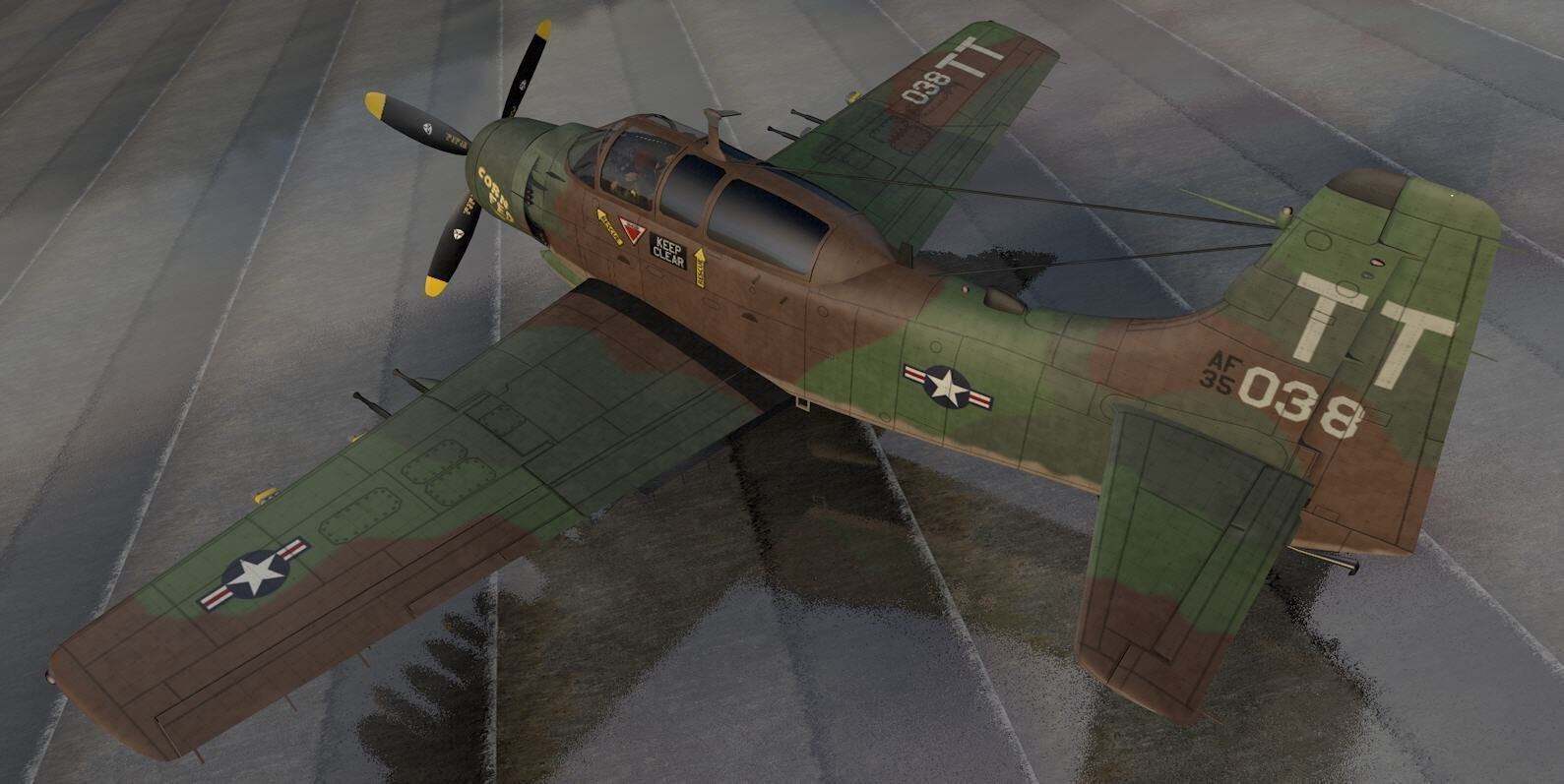 Douglas A-1E or AD-5 Skyraider 3D model_2