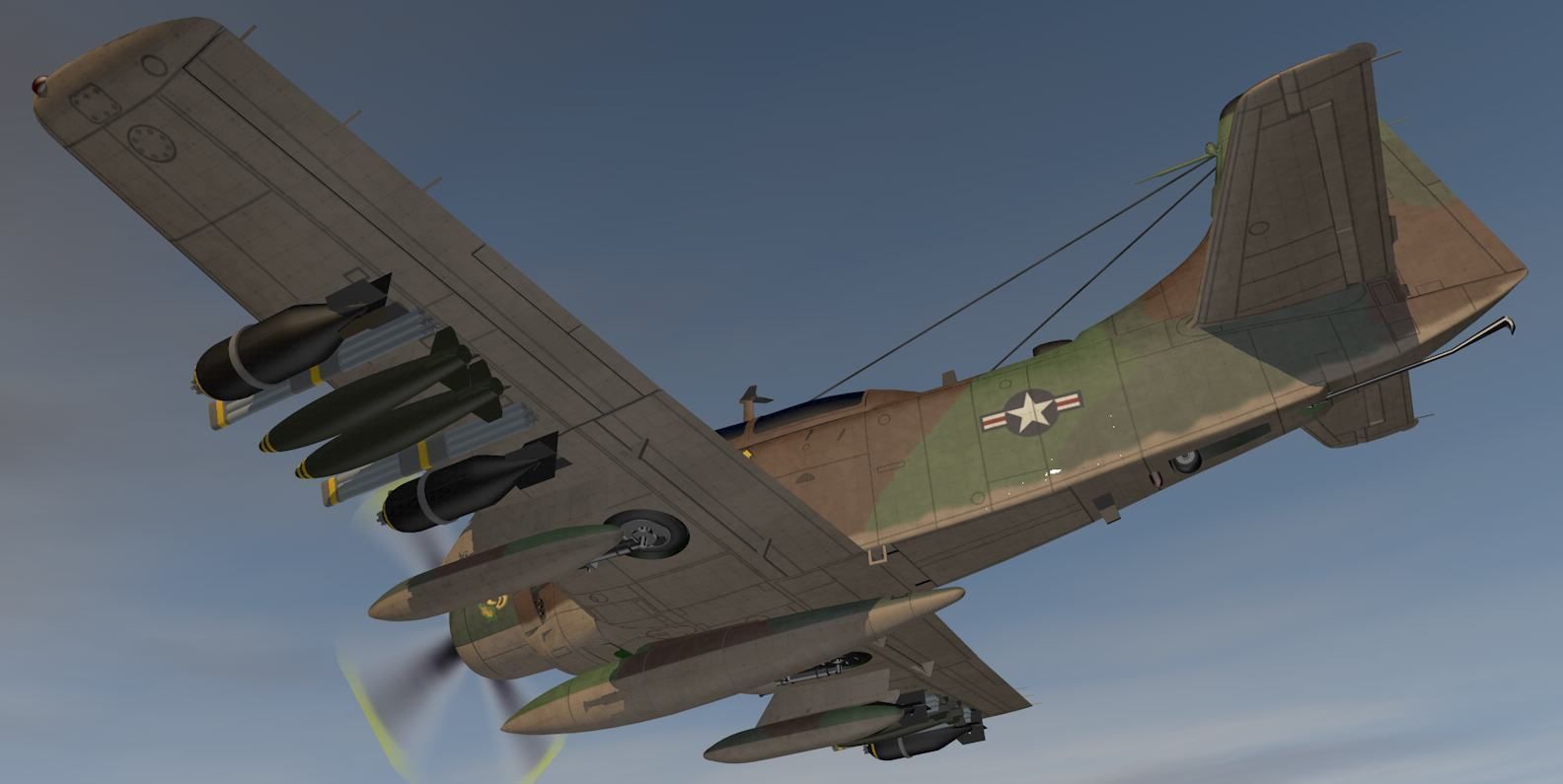 Douglas A-1E or AD-5 Skyraider 3D model_15