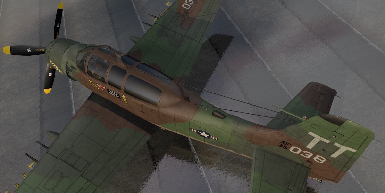 Douglas A-1E or AD-5 Skyraider 3D model_8