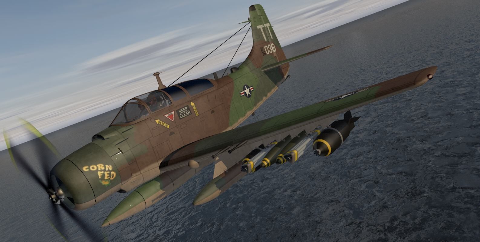 Douglas A-1E or AD-5 Skyraider 3D model_13